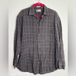 BILL BLASS MENS 100% MEDIUM WEIGHT COTTON FLANNEL BUTTON UP SHIRT SZ. XLT #137